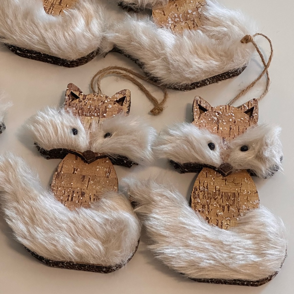 Set of 8 Fox Woodland Animal Ornaments - Picture 3 of 7